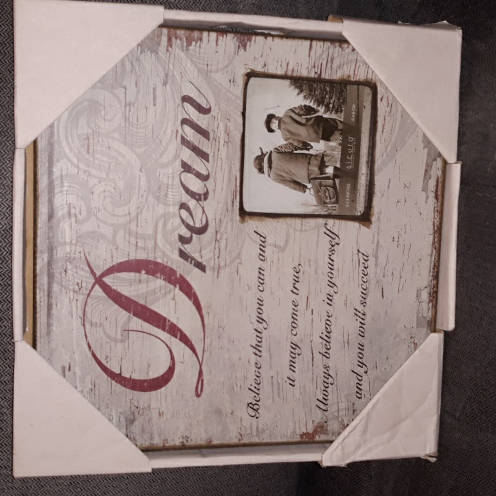 Wall Hanging, Rustic Frame, 10x10 frame and 3x3 picture. NIB
